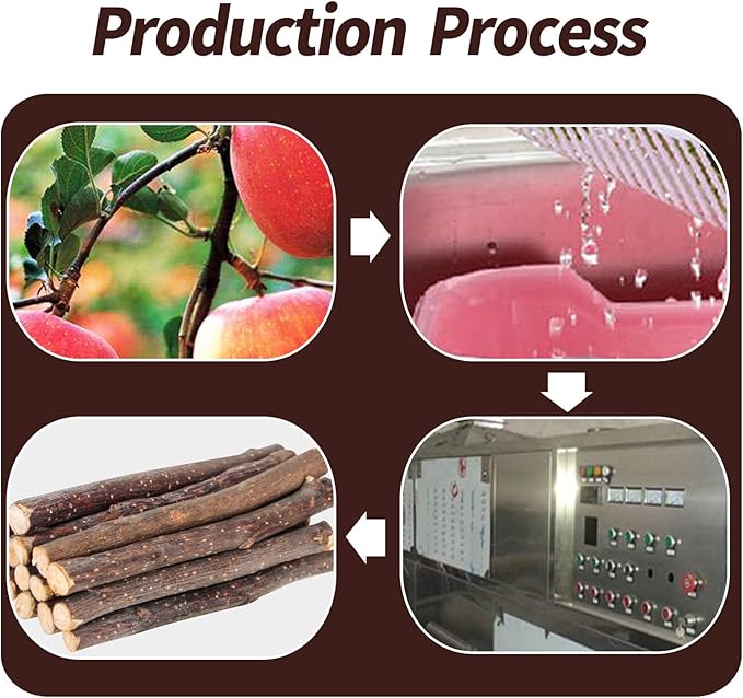 330g Natural Apple Sticks Rabbit Chew Toys, Bunny Teething Toys, Easy to Store in Jar, Ideal for Rabbit, Guinea Pig, Hamster, Chinchilla, Chipmunks, Squirrels, Gerbils and other Small Animals-Mewly Pet