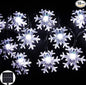 Solar Christmas String Lights Outdoor Waterproof 30 LED 20Feet Solar Snowflake Christmas Fairy Lights Decorations with 8 Lighting Modes for Garden Patio Yard Porch Wedding Party Decor(White)