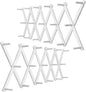 WEBI Accordion Wall Hanger,Expandable Wooden Hat Rack for Wall Mounted Coat Rack,Accordion Hat Hooks Holder for Baseball Caps,17 Peg Hooks,White,2 Packs