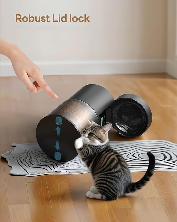 Automatic Cat Feeder Food Dispenser: 4L Timed Small Dog Dry Food Dispenser with 10s Voice - Distributeur Nourriture Chat Hund Programmable - Auto Pet Feeder with 1-6 Meals Per Day-Mewly Pet