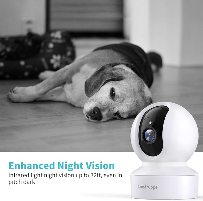 Pet Camera, 2K HD Dog Camera with Phone APP, 360° Pan/Tilt View Puppy Cam, One Click Call for Baby Monitor, MagivPix Night Vision,Motion Tracking Alarm with Cloud/Local SD -2 Pack-Mewly Pet