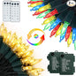 Battery Christmas Lights 2 Pack, 17ft 50 LED Dual Color Changing Mini String Light with 3 Auto-Timer Options and 12 Lighting Modes Waterproof Tree Lights (Warm White & Multicolor, 50 LEDs x 2 Pack)