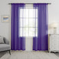 HUTO Purple Sheer Curtains 96 Inches Long for Bedroom Girls Rod Pocket Window Sheer Panels Drapes for Living Room Classroom Set of 2 Panels 52 inches Wide