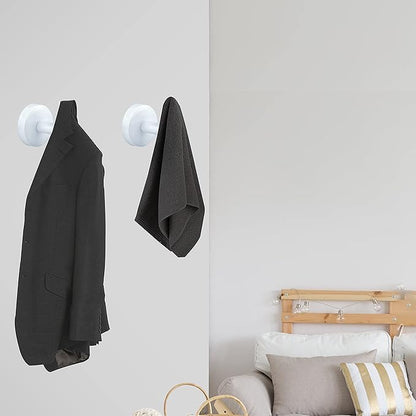 4 Pack Towel Hooks Bathroom Wall Hook Holder Stainless Steel Coat Robe Clothes Hook for Bath Kitchen Hotel Garage（White）