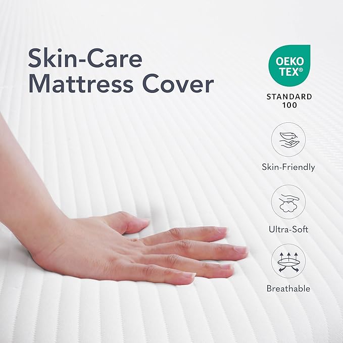 EPITEX Pure Comfort 10 Inch Twin Size Memory Foam Mattress – Air-Flow Memory Foam, Medium Plush for Pressure Relief and Motion Isolation, Breathable Pure Cotton Cover, CertiPUR-US Certified