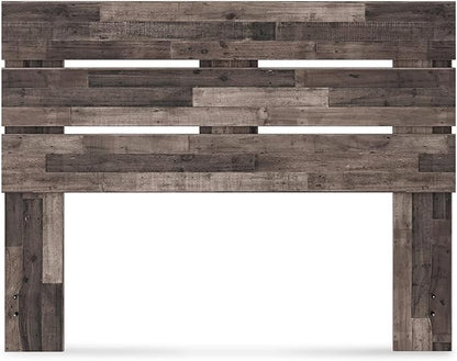 Signature Design by Ashley Neilsville Butcher Block Panel Headboard, Queen, Brown