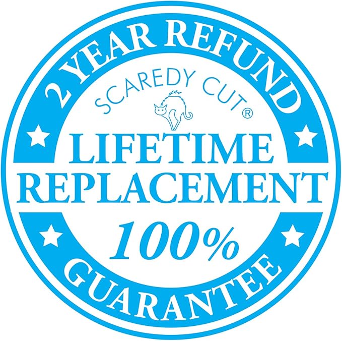 Tiny Trim 4.5" Ball-Tipped Scissor for Dog, Cat and all Pet Grooming - Ear, Nose, Face & Paw - Scaredy Cut's small Safety Scissor Blue-Mewly Pet