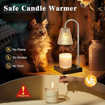 Candle Warmer Lamp with Timer Dimmer,House Warming Gifts New Home Room Decor,Birthday Gifts for Women Mom Sister,Modern Wax Warmer for Scented Wax Jar Candles