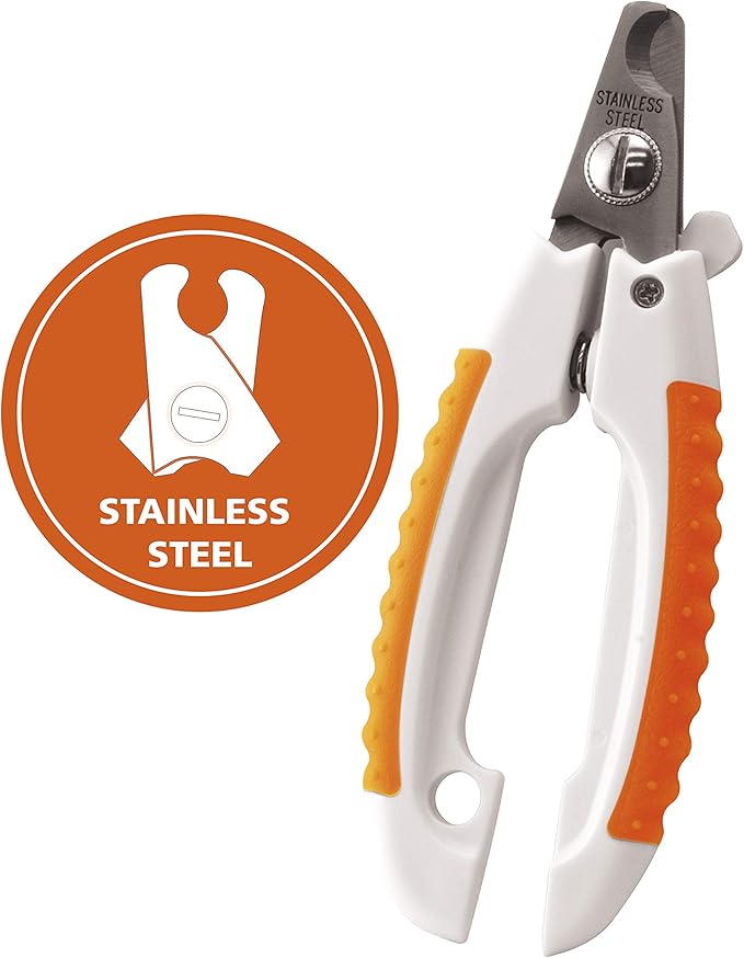 WAHL Pet Nail Clipper for Cutting Dog, Cat, & Animal Claws with Razor Sharp Stainless Steel Blades & Protective Safety Guard Locks for Safe Claw Care – Model 858448-Mewly Pet