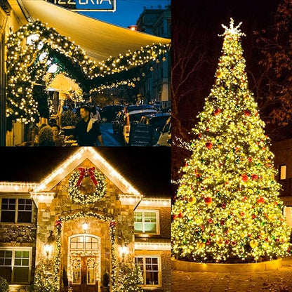 Battery Operated String Lights, 50 LED 18ft Christmas Lights Mini Lights with Timer & 8 Modes, for Christmas Tree Wreath Party Wedding Thanksgiving Decoration, Warm White