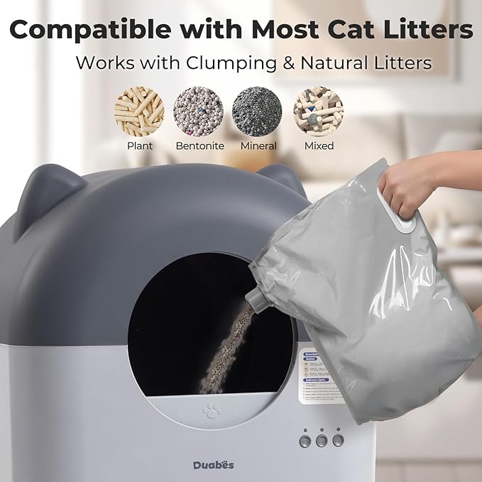 Self Cleaning Litter Box: Extra Large Automatic Cat Litter Box Self Cleaning for Multiple Cats - APP Control with Smart Sensors - Safety Protection - Low Noise Design-Mewly Pet