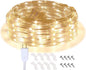 3000K Warm White Rope Lighting, 33ft Flat Flexible LED Strip Lights, Waterproof and Extendable Decor Lights for Garden Patio pergola Yard Christmas Holiday Activities