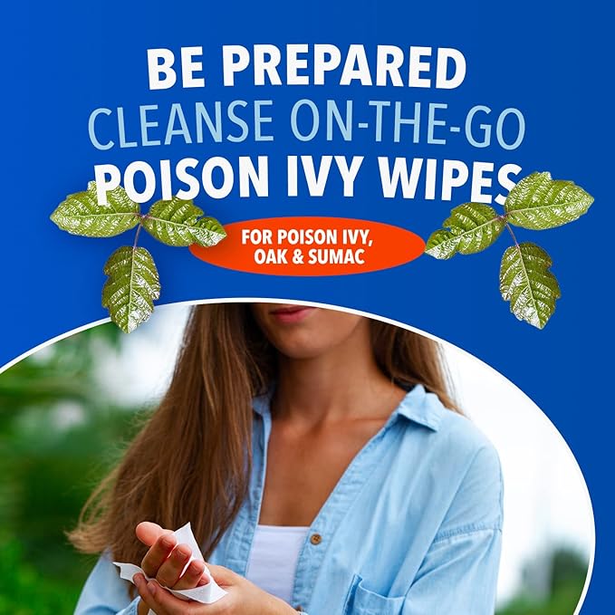Poison Ivy Wipes, On-the-Go Cleansing for Poison Ivy, Oak & Sumac, 12 Wipes-Mewly Pet