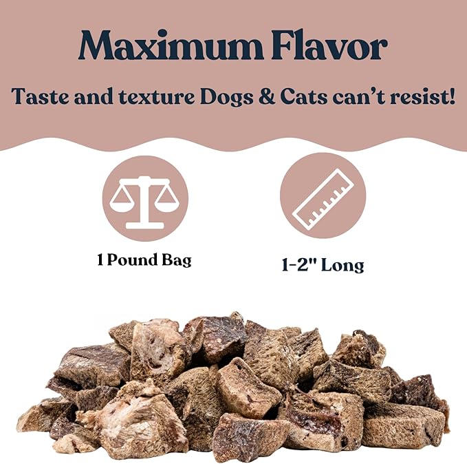 hotspot pets Freeze Dried Pork Liver Treats for Cats & Dogs - Made in USA (1 Pound Value Bag) Single Ingredient, High Protein, All Natural, Grain-Free - Perfect for Training, Topper or Snack-Mewly Pet