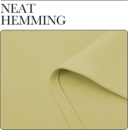 NICETOWN Room Darkening Curtains for Kitchen, Paler Yellow, Set of 2, 42 inches Wide by 50 inches Long, Window Treatment Thermal Insulated Solid Grommet Room Darkening Curtains/Drapes for Bedroom