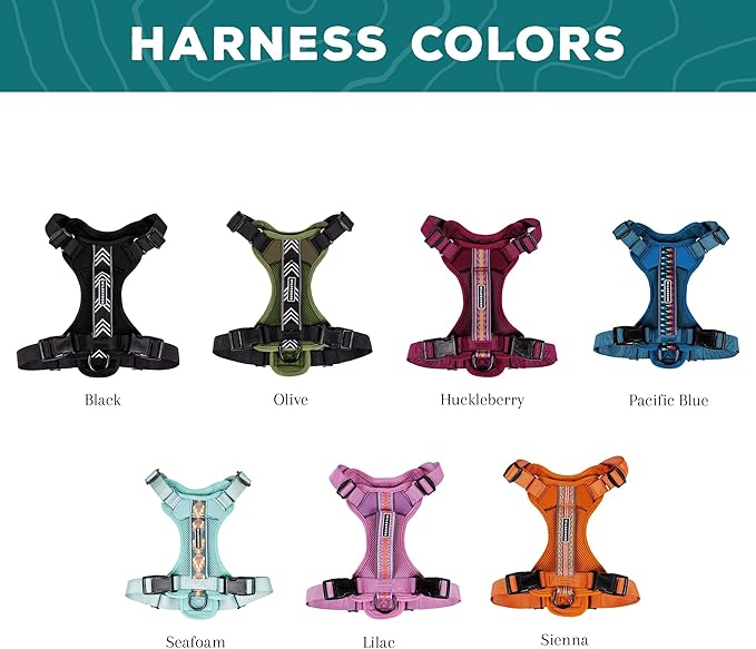 Wilderdog Lightweight Dog Harness with Reflective Straps - Medium - Black-Mewly Pet