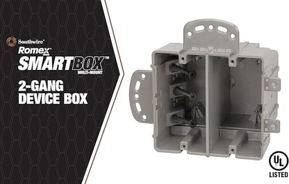 Southwire MSB1G One Gang Device Box with Depth Adjustable, Heavy Duty 42lb