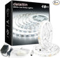 dalattin White LED Strip Lights, 40ft Dimmable LED Light Strip 6500K Bright Daylight White 24V, 720 LEDs 2835 Tape Lights for Bedroom, Kitchen, Mirror, Home Decoration(2 * 20ft)