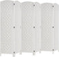 Rose Home Fashion Room Divider, 6 ft Tall Room Dividers and Folding Privacy Screens, 16in Privacy Screen 6 Panel White Space Temporary Wall Foldable Partition Separation