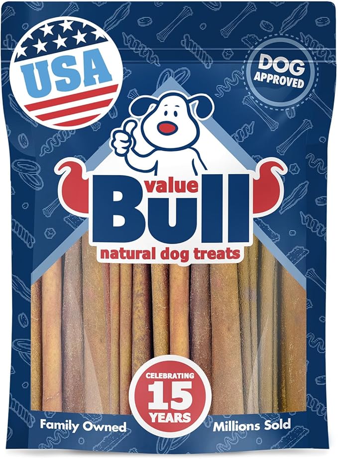 ValueBull USA Collagen Sticks for Dogs, 4-6 Inch Varied Chews, Natural Long-Lasting Dog Treats, 1 Pound - Promotes Joint, Skin & Coat Health with Glucosamine and Chondroitin-Mewly Pet