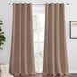 NICETOWN Bedroom Blackout Curtains and Drapes, Set of 2, 55 by 108 Inch, Cappuccino, Window Treatment Thermal Insulated Solid Grommet Blackout Draperies for Bedroom