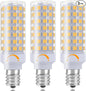 E12 LED Bulb Dimmable 7W Equivalent to E12 Candelabra Bulb 60 Watt, Warm White 3000K, T6 Small Base 120V 630LM C7 LED Candle Light Bulbs for Chandeliers, Ceiling Fan, Pendant Lighting, 3 Pack