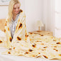 Burritos Tortilla Blanket Twin Size for All Season - Premium Lightweight Anti-Static Super Soft Cozy Plush Tortilla Throw, Lightweight Microfiber Winter Warm Taco Blanket 66" x 90"(Burritos Twin)
