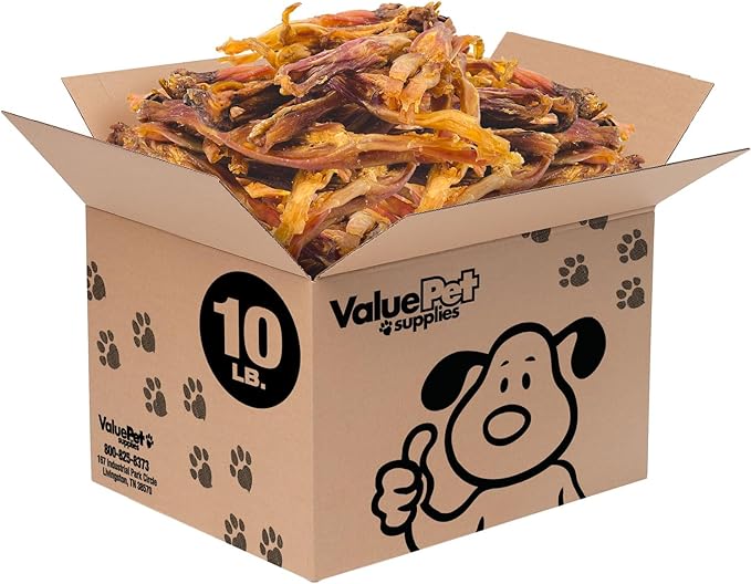 ValueBull Beef Tendons for Dogs, Varied Shapes, 10 Pounds Bulk Pack - Natural Collagen, Grass-Fed, Single Ingredient, All Natural Dog Chews-Mewly Pet