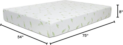 NapQueen Full Size, 8 Inch Anula Green Tea Infused Memory Foam Mattress, Bed in a Box, CertiPUR-US Certified Mattress