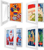 4 Pack Kids Artwork Frames Changeable 8.5 x 11 Inch Children Art Projects Kids Art Frames Front Opening Picture Display Frame, White