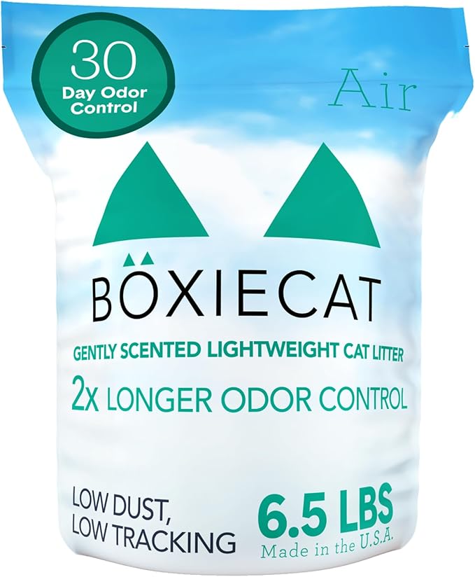 Boxie Gently Scented Cat Litter, Lightweight 30-Day Odor Control, Clumping, 6.5lb-Mewly Pet