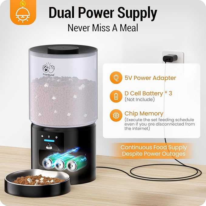 5L Automatic Cat Feeder with Sealed Outlet: 5G WiFi Automatic Dog Feeder with APP Control, Auto Cat Food Dispenser with Voice Recording for Pets, Detachable for Easy Clean - 21 Cup-Mewly Pet