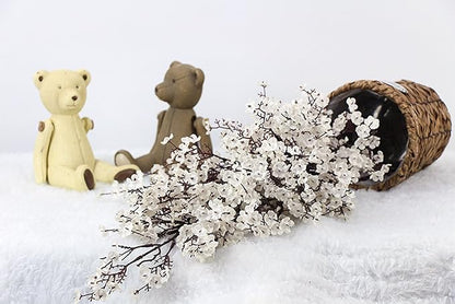 JAKY-Global Babys Breath Fabric Cloth Artificial Flowers 12 Bundle European Fake Silk Plants Decor Wedding Party Decoration Bouquets Real Touch DIY Home Garden(White 12Bundles)