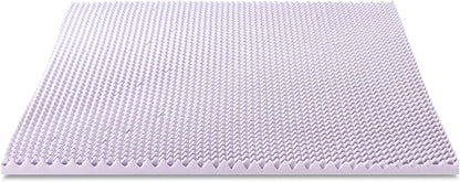 Best Price Mattress 1.5 Inch Egg Crate Memory Foam Mattress Topper with Soothing Lavender Infusion, CertiPUR-US Certified, Dorm Essentials, Queen