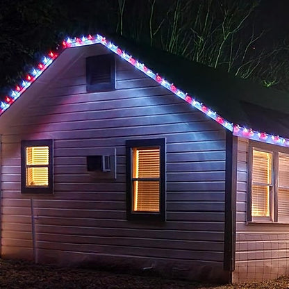 Dazzle Bright C9 Christmas String Lights, 100 LED 66 FT Waterproof Connectable Green Wire Fairy Lights, Christmas Lights for Indoor Outdoor Home Garden Yard Xmas Tree House Decorations (Red and White)