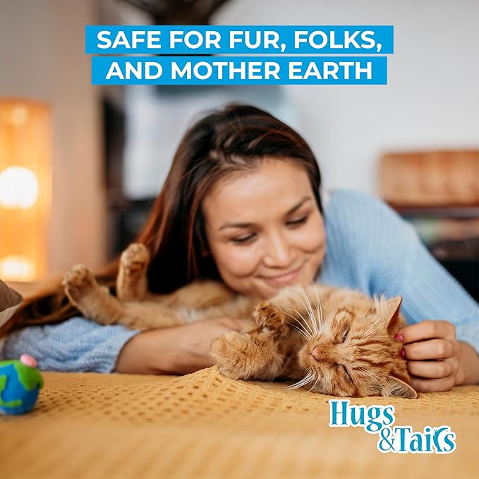 Cat Litter Deodorizer – Pet Safe Odor Eliminator & Housebreaking Supplies for Cats, Kittens, & Small Pets – Natural, Unscented, Non Toxic, Low Dust, 2 lbs, by HugsandTails-Mewly Pet