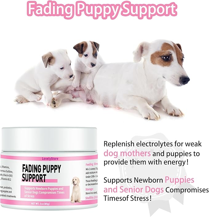 4 in 1 Whelping Kit for Dogs - Whelping Calcium Paste, Probiotic Paste, Fading Puppy Support & Puppy Milk Replacer - Essential Dog Whelping Supplies for Safe Delivery, Strong Puppies & Nursing Support-Mewly Pet