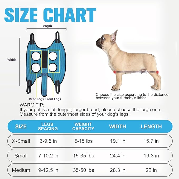 PAWCHIE Dog Grooming Hammock Harness for Dog Cat with Pet Nail Clipper Trimmer-Breathable Cat Hanger Sling for Trimming Clipping Nails-Dog Hammock Restraint Bag for Small Medium Large Dog, Dark Blue M-Mewly Pet