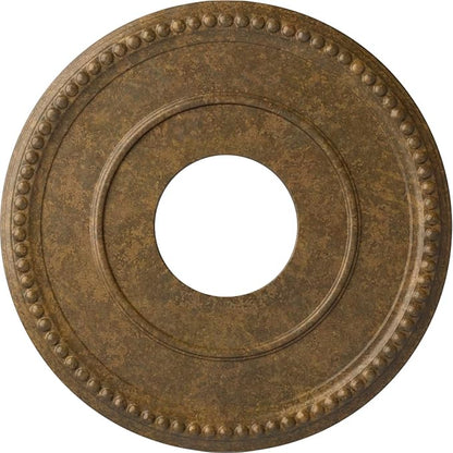 Ekena Millwork CM12BRRZS 12 1/2"OD X 3 7/8"ID X 3/4"P Bradford Ceiling Medallion Fits Canopies Up to 6 5/8", Rubbed Bronze