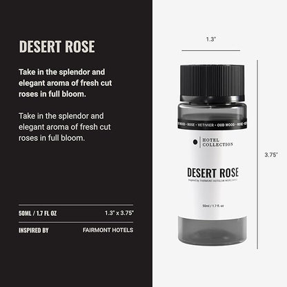 Hotel Collection Diffuser Oil - Desert Rose - Aromatherapy Essential Fragrance Oil - Floral Rose, Sweet Praline, Wood & Vetiver - 50mL 1.7 Fl oz