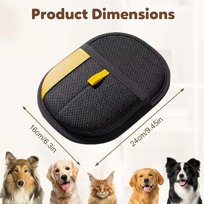 3pc Pet Hair Removal Glove,Pet Grooming Gloves,Cat Grooming for Hair Removal,Versatile Reusable Pet Hair Remover Glove-Mewly Pet