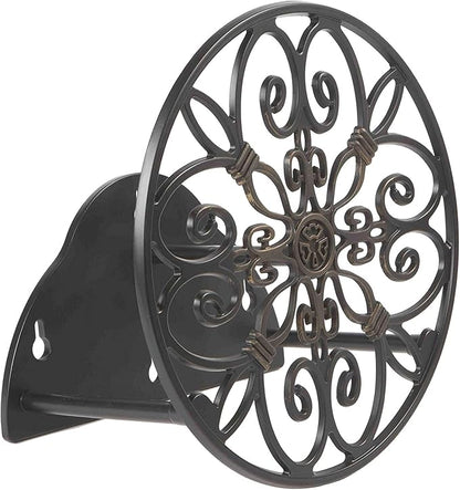 Liberty Garden Products 670 Wall Mounted Decorative Hose Butler, Holds 125-Feet of , Black