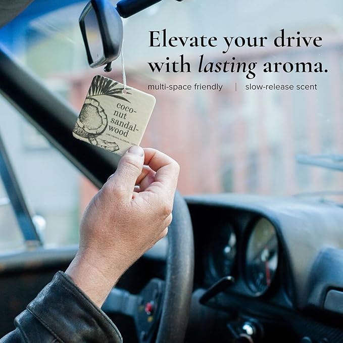 Coconut Sandalwood Car Air Freshener - 4 Pack-Mewly Pet