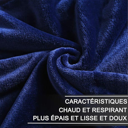 HOZY Soft Blanket Twin Size Fleece Warm Fuzzy Throw Blankets for The Bed Sofa Lightweight 350GSM Royal Blue 66"*90"