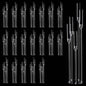20pcs 5 Arm Candelabra Acrylic Floor Candelabra for Wedding,45.7inch Tall Clear Candle Holders for Ceremony Birthday Party Home Decoration Fit 0.8 LED Candles