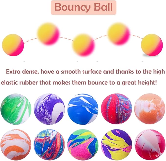 PET SHOW 20Pcs 1.2 Inch Cat Toy Bouncy Balls Interactive Kitten Bouncing Ball for Indoor Cats Pet Birthday Gift Colorful Chase Rubber Ball with High Elasticity Boys-Mewly Pet