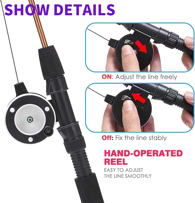 Retractable Cat Teaser Wand Toy, Cat Toys for Indoor Outdoor Cats Interactive Fishing Rod with 8 Pcs Refills Feather Toy, Plush Mouse Caterpillar & Fish-Mewly Pet