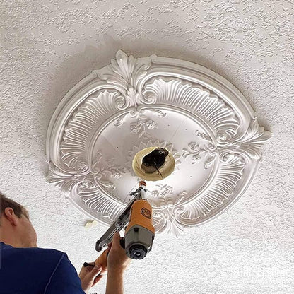 Ekena Millwork Bradford Ceiling Medallion, Pot of Cream