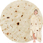 Jorbest Burrito Tortilla Throw Blanket Birthday Gifts for Women Men Teen Boys Girls, Novelty Tortilla Food Blanket Funny Gifts for Adult Kids, 285 GSM Soft Flannel Taco Blanket (Yellow, 47 inches)
