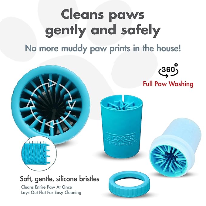 Dexas MudBuster Portable Dog Paw Cleaner - Premium Quality, Blue, Small Size for Pet Supplies and Accessories-Mewly Pet